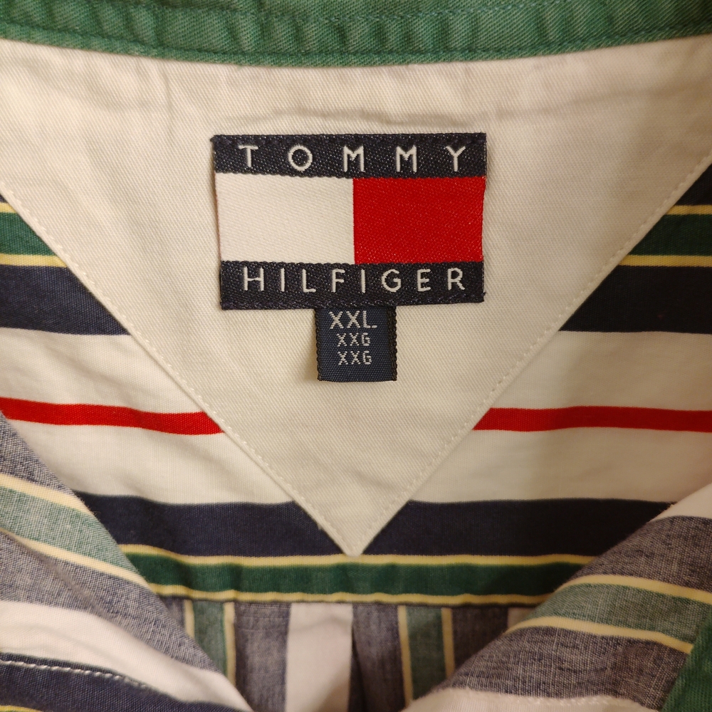 Tommy Hilfiger Men's Multicolor Striped Button Down Shirt - Picture 2 of 4
